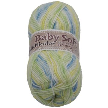 

Baby soft multicolor 100g - 609 bílá, žlutá, modrá, zelená