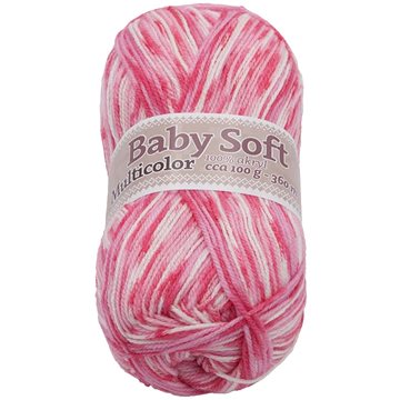

Baby soft multicolor 100g - 610 bílá, růžová, fialová