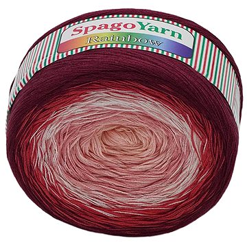 

SpagoYarn Rainbow 250g - 1 růžovo-vínová
