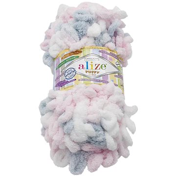 

Puffy color 100g - 5864 bílá, šedá, světle růžová