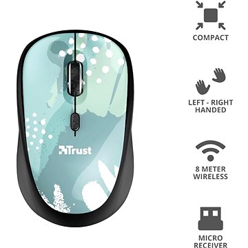 Trust Yvi Wireless Mouse Blue Brush - Myš