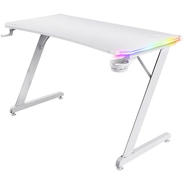 Trust GXT709W LUMINUS RGB Gaming Desk White - bílá