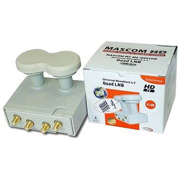 

LNB Mascom Monoblock Quad MCM4QS01HD Gold 4.3°