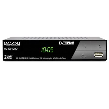 

Mascom MC820 T2 HD Twin tuner H.265 HEVC
