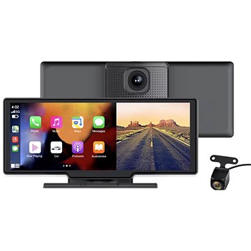 

Junsun Chytrý monitor do auta s přední i zadní kamerou, CarPlay, Android Auto, USB, FM Transmitter