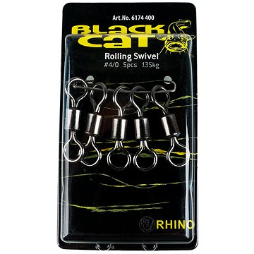 

Black Cat Rolling Swivel Velikost 4/0 135kg 5ks
