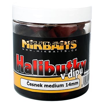 

Mikbaits Halibutky v dipu Česnek 14mm 250ml