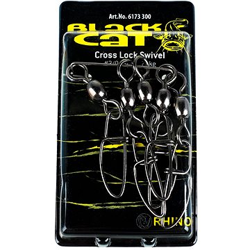 

Black Cat s karabinkou Cross Lock Swivel Velikost 3/0 70kg 5ks