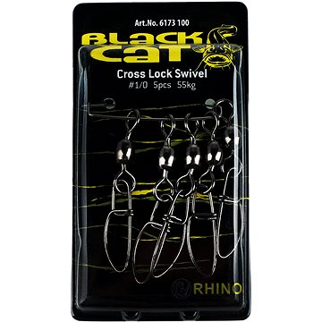 

Black Cat s karabinkou Cross Lock Swivel Velikost 1/0 55kg 5ks