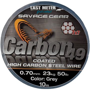 

Savage Gear Carbon49 0,70mm 23kg 50lb 10m Coated Grey