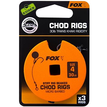 

FOX Standard Chod Rigs Barbed Velikost 4 30lb 3ks