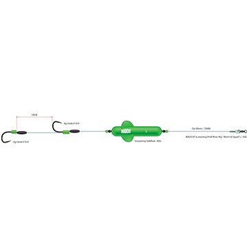 

MADCAT Screaming Profi River Rig "Worm & Squid" L 60g 180cm