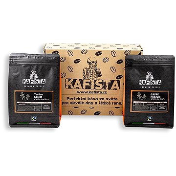 Kafista Coffee Box Balíček s kávou, zrnková káva pražená v Itálii