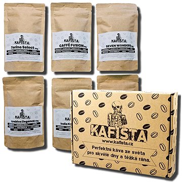Kafista Degustační balíček kávy, ochutnávka směsí z Itálie 6 × 50 g (300 g)