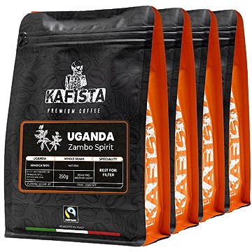 

Kafista "Uganda Zambo Spirit" - 100% Arabica - Zrnková Káva, Pražená v Itálii 4 × 250g