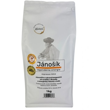 

KÁVOHOLIK, espresso káva Jánošík, A/R, 90/10, 1 kg, zrno
