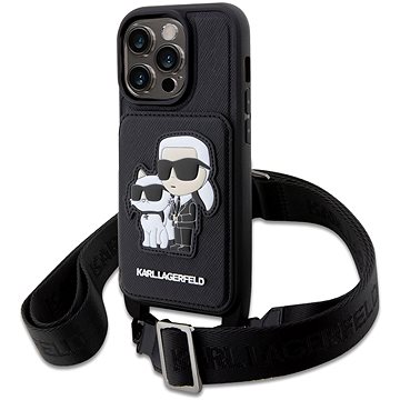 

Karl Lagerfeld Saffiano Crossbody Karl and Choupette NFT Kryt pro iPhone 14 Pro Max Black