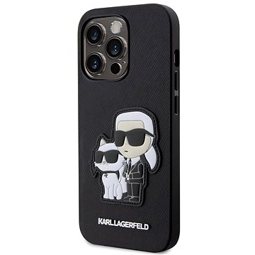 

Karl Lagerfeld PU Saffiano Karl and Choupette NFT Zadní Kryt pro iPhone 13 Pro Black