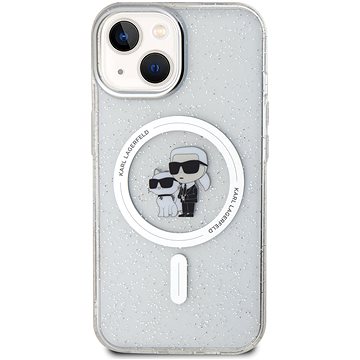 

Karl Lagerfeld IML Glitter Karl and Choupette MagSafe Zadní Kryt pro iPhone 15 Transparent