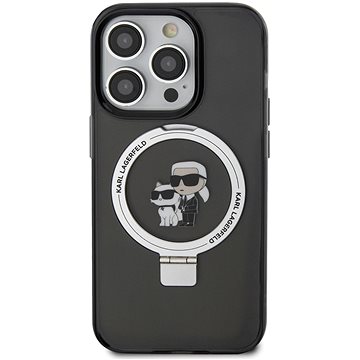 

Karl Lagerfeld Ringstand Karl and Choupette MagSafe Zadní Kryt pro iPhone 15 Pro Black