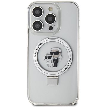 

Karl Lagerfeld Ringstand Karl and Choupette MagSafe Zadní Kryt pro iPhone 15 Pro White
