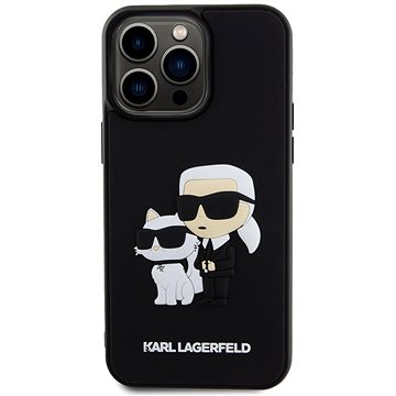 

Karl Lagerfeld 3D Rubber Karl and Choupette Zadní Kryt pro iPhone 14 Pro Max Black