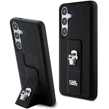 

Karl Lagerfeld Saffiano Grip Stand Metal Logo Zadní Kryt pro Samsung Galaxy S24+ Black
