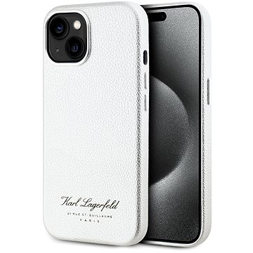 

Karl Lagerfeld Grained PU Hotel RSG Zadní Kryt pro iPhone 15 Grey