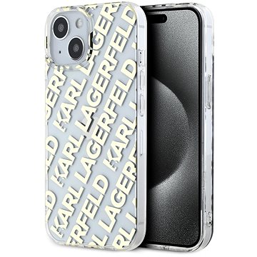 

Karl Lagerfeld IML Electroplated Repeated Logo Zadní Kryt pro iPhone 15 Gold