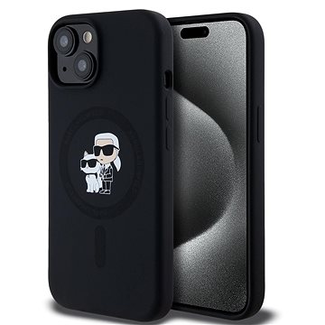 

Karl Lagerfeld Liquid Silicone Karl and Choupette MagSafe Zadní Kryt pro iPhone 14 Black