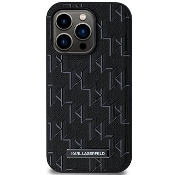 

Karl Lagerfeld PU Leather Monogram Metal Logo MagSafe Zadní Kryt pro iPhone 14 Pro Max Black