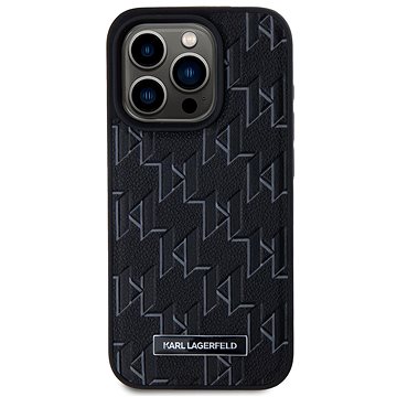 

Karl Lagerfeld PU Leather Monogram Metal Logo MagSafe Zadní Kryt pro iPhone 15 Pro Max Black