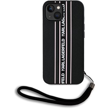 

Karl Lagerfeld PU Saffiano Athleisure Stripe and Strap Zadní Kryt pro iPhone 15 Pink