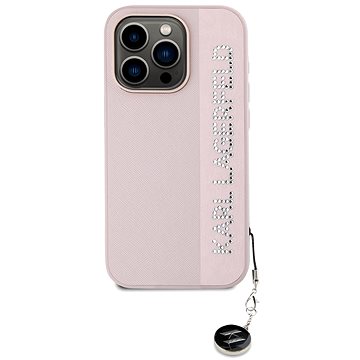

Karl Lagerfeld PU Saffiano Rhinestone Charm Zadní Kryt pro iPhone 15 Pro Max Pink