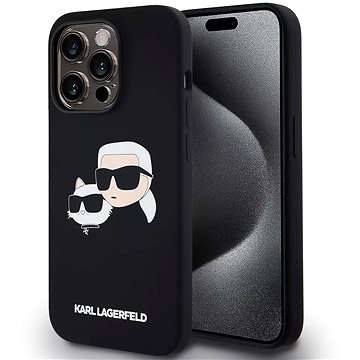 

Karl Lagerfeld Liquid Silicone Double Heads MagSafe Zadní Kryt pro iPhone 14 Pro Max Black