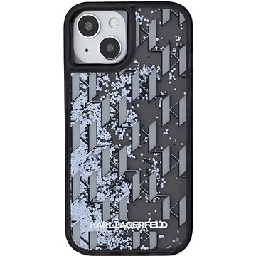 

Karl Lagerfeld Liquid Glitter Monogram Gradient Zadní Kryt pro iPhone 15 Pro Black