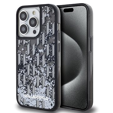 

Karl Lagerfeld Liquid Glitter Monogram Gradient Zadní Kryt pro iPhone 14 Pro Max Black