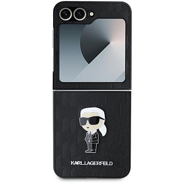 

Karl Lagerfeld PU Saffiano Monogram Ikonik Zadní Kryt pro Samsung Galaxy Z Flip6 Black