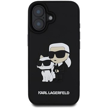 

Karl Lagerfeld 3D Rubber Karl and Choupette Zadní Kryt pro iPhone 16 Black