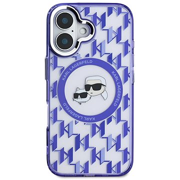 

Karl Lagerfeld IML Monogram K&CH Heads MagSafe Zadní Kryt pro iPhone 16 Purple