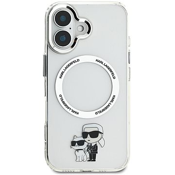 

Karl Lagerfeld IML Karl and Choupette MagSafe Zadní Kryt pro iPhone 16 Transparent