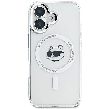 

Karl Lagerfeld IML Choupette Head Metal Frame MagSafe Zadní Kryt pro iPhone 16 Transparent