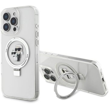 

Karl Lagerfeld Ringstand Karl and Choupette MagSafe Zadní Kryt pro iPhone 16 Pro Max White