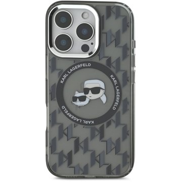 

Karl Lagerfeld IML Monogram K&CH Heads MagSafe Zadní Kryt pro iPhone 16 Pro Black