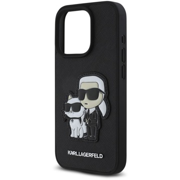 

Karl Lagerfeld PU Saffiano Karl and Choupette Zadní Kryt pro iPhone 15 Pro Black