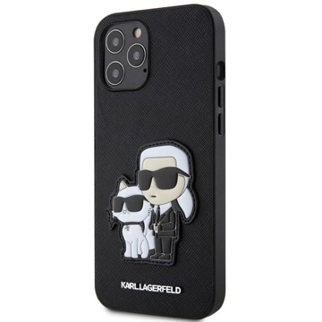 

Karl Lagerfeld PU Saffiano Karl and Choupette Zadní Kryt pro iPhone 12/12 Pro Black