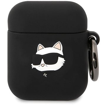 

Karl Lagerfeld 3D Logo NFT Choupette Head Silikonové Pouzdro pro Airpods 1/2 Black