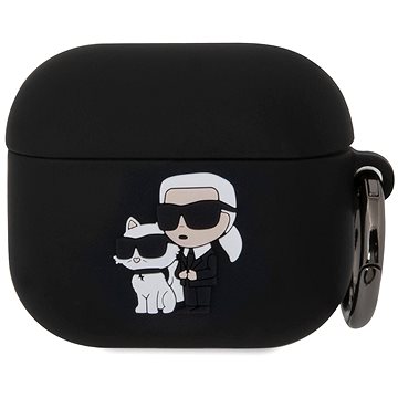 

Karl Lagerfeld 3D Logo NFT Karl and Choupette Silikonové Pouzdro pro AirPods 3 Black