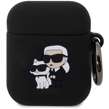 

Karl Lagerfeld 3D Logo NFT Karl and Choupette Silikonové Pouzdro pro AirPods 1/2 Black