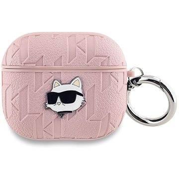 

Karl Lagerfeld PU Embossed Choupette Head Pouzdro pro AirPods 3 Pink